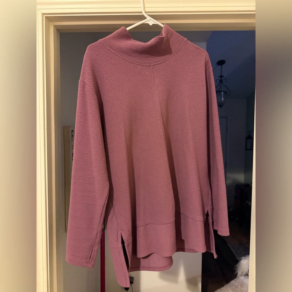 RBX Women's Dusty Rose Cowl Neck Sweater